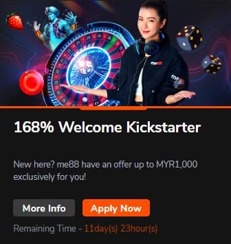 me88-Promotion-and-Bonuses-Incredible-168%-Welcome-Kickstarter